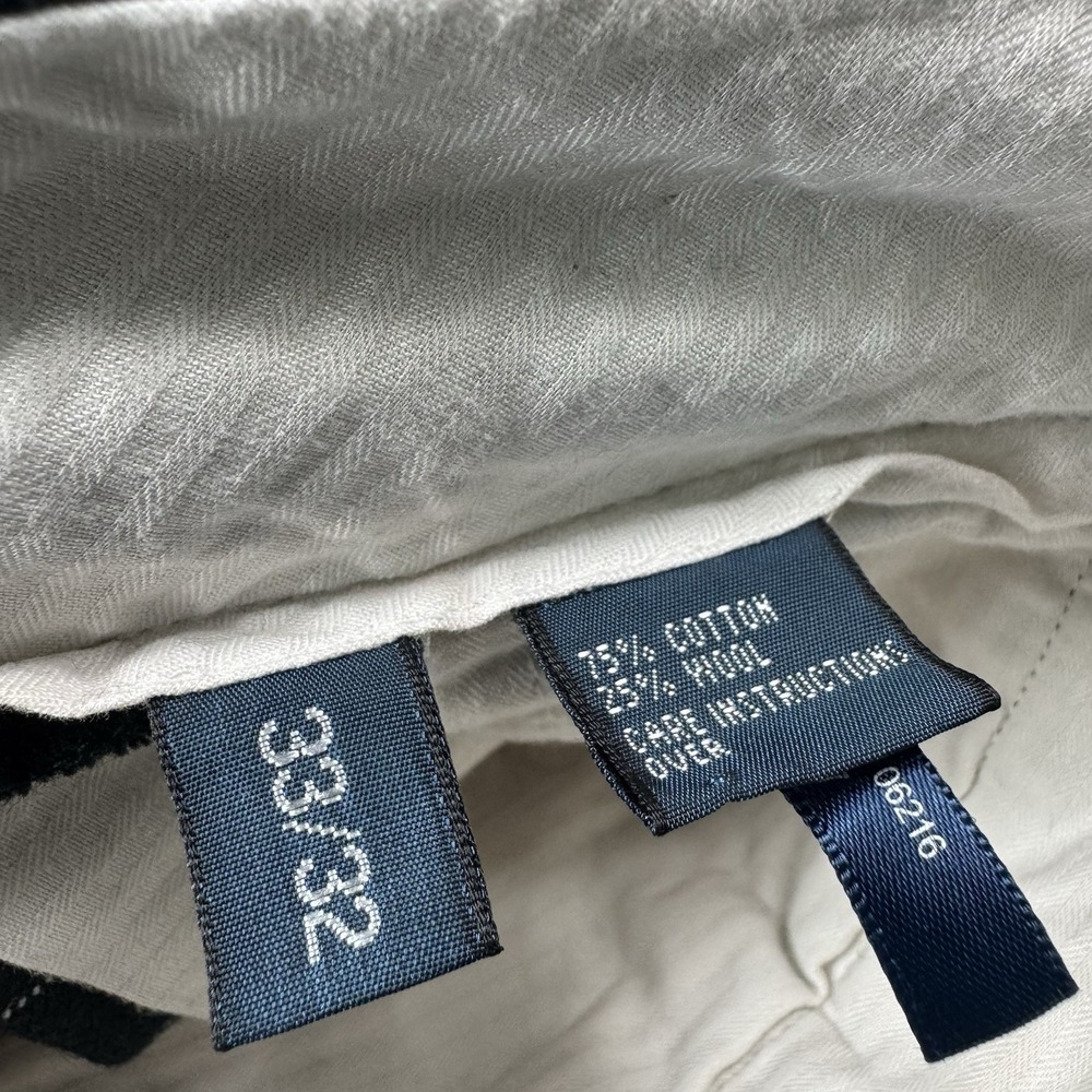 Polo Ralph Lauren Side Tab Black Striped Cotton Wool Blend Engineering 33x32 - Picture 5 of 7